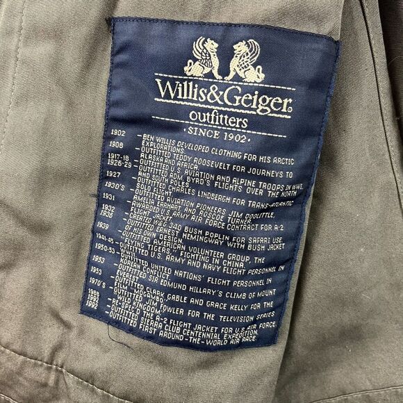 Vtg Willis & Geiger Safari Hemingway Belted Button Up Bush Poplin XL/XXL* - Picture 8 of 12